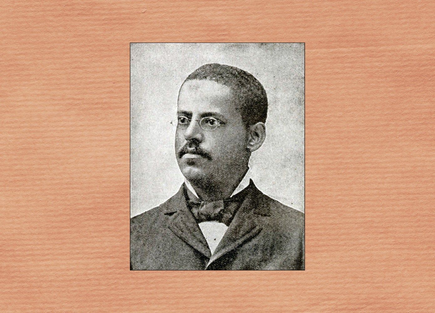 black and white portrait of inventor Lewis Latimer