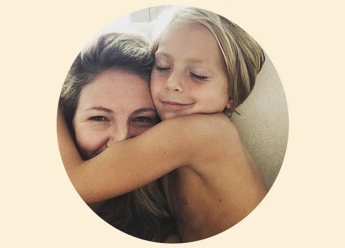 child hugging woman