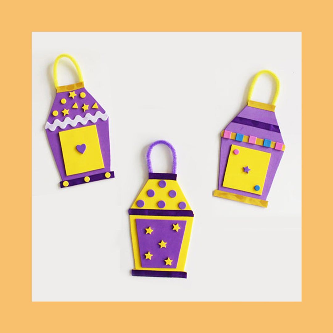 Three crafts for kids lanterns for Ramadan.