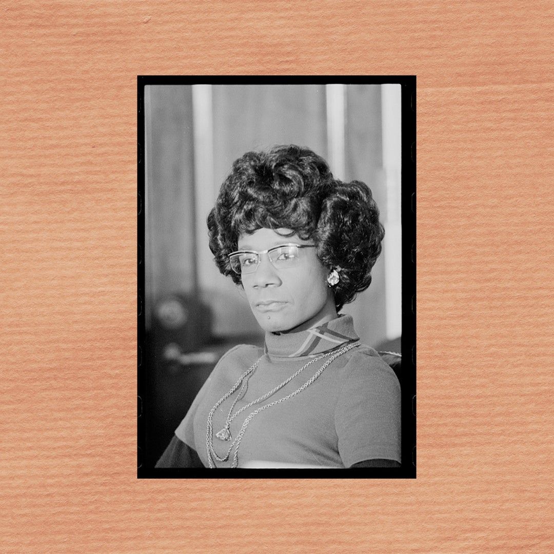 portrait of first African American woman in congress, Shirley Chisholm