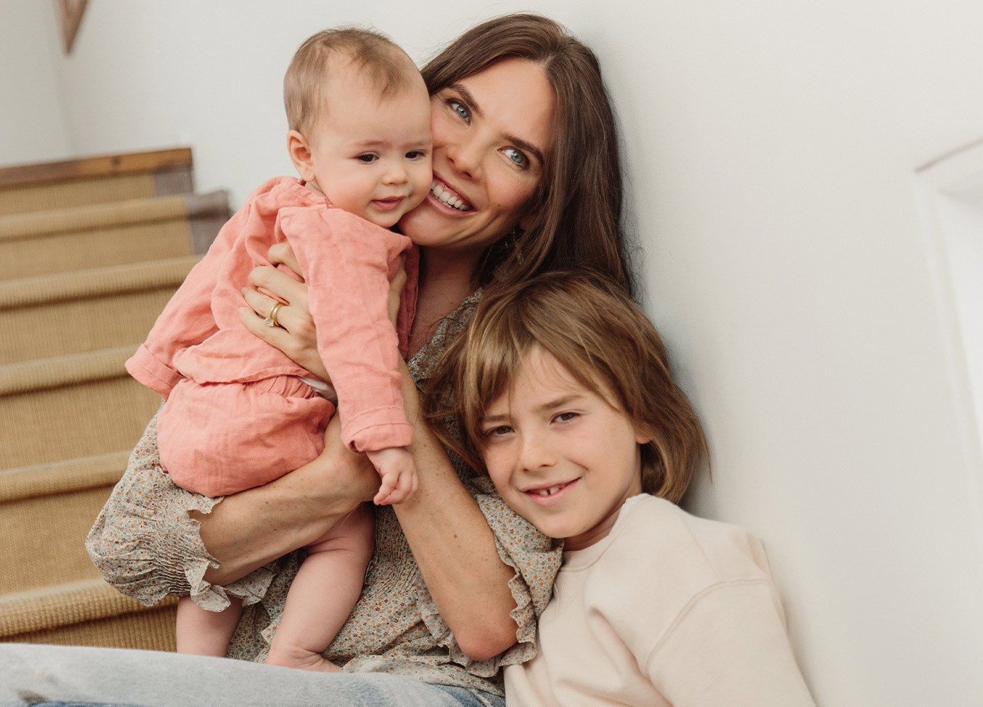 Amanda Chantal Bacon poses with her children.