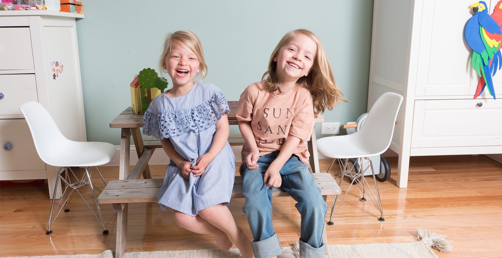 two children sitting