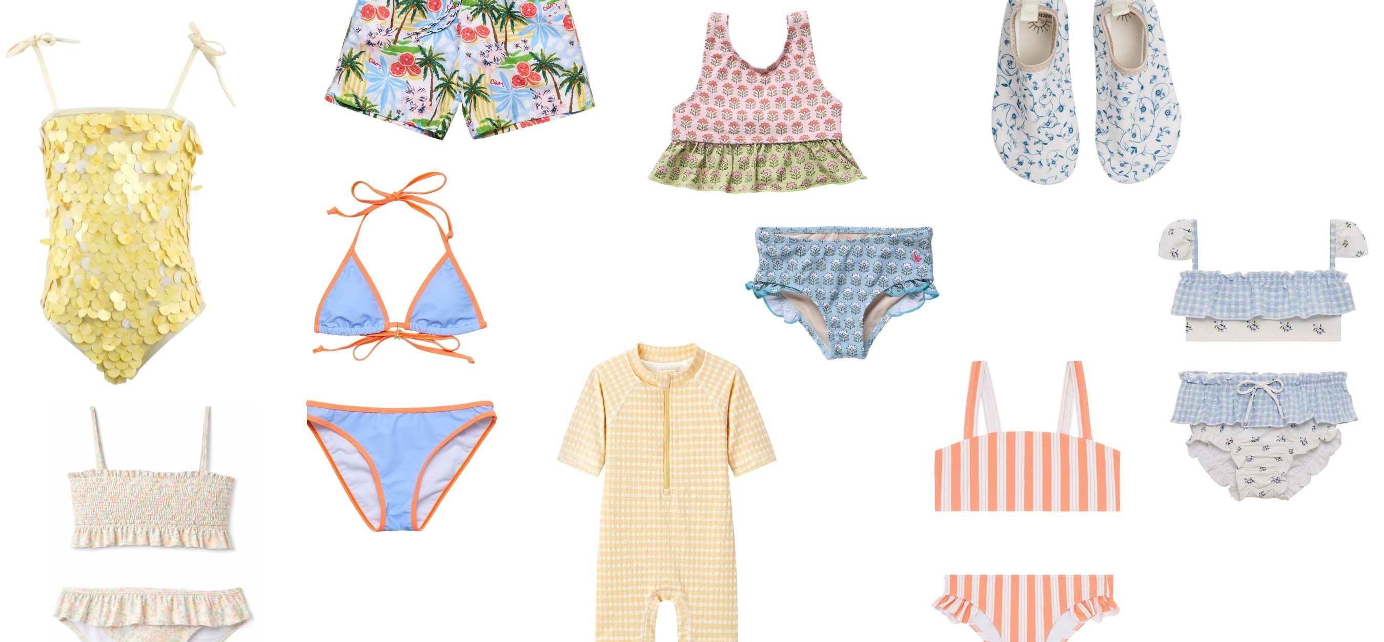 Kids trends in swimwear.