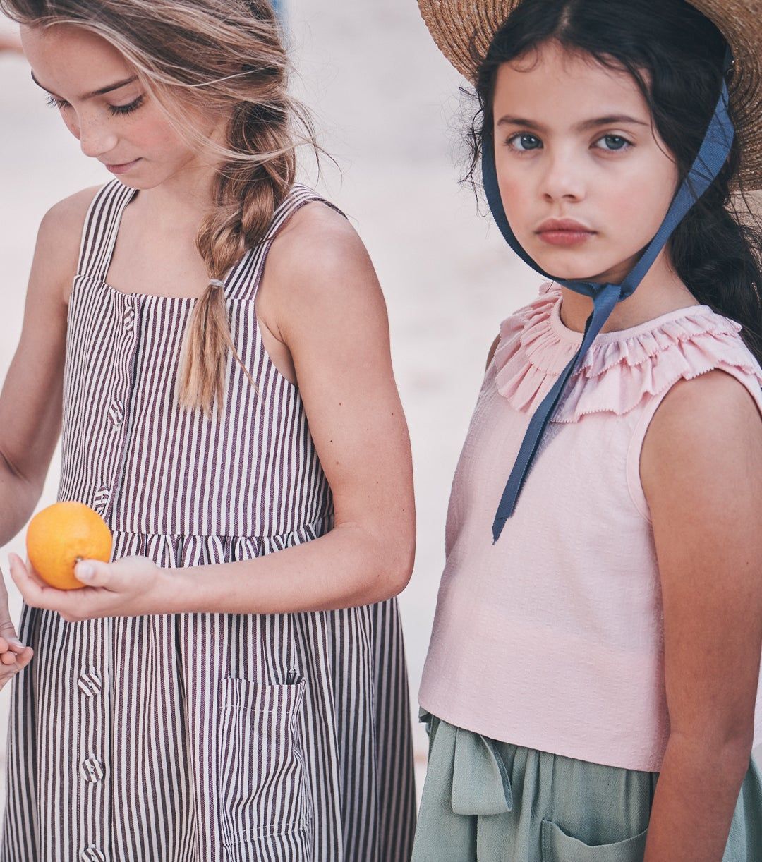 two girls standing