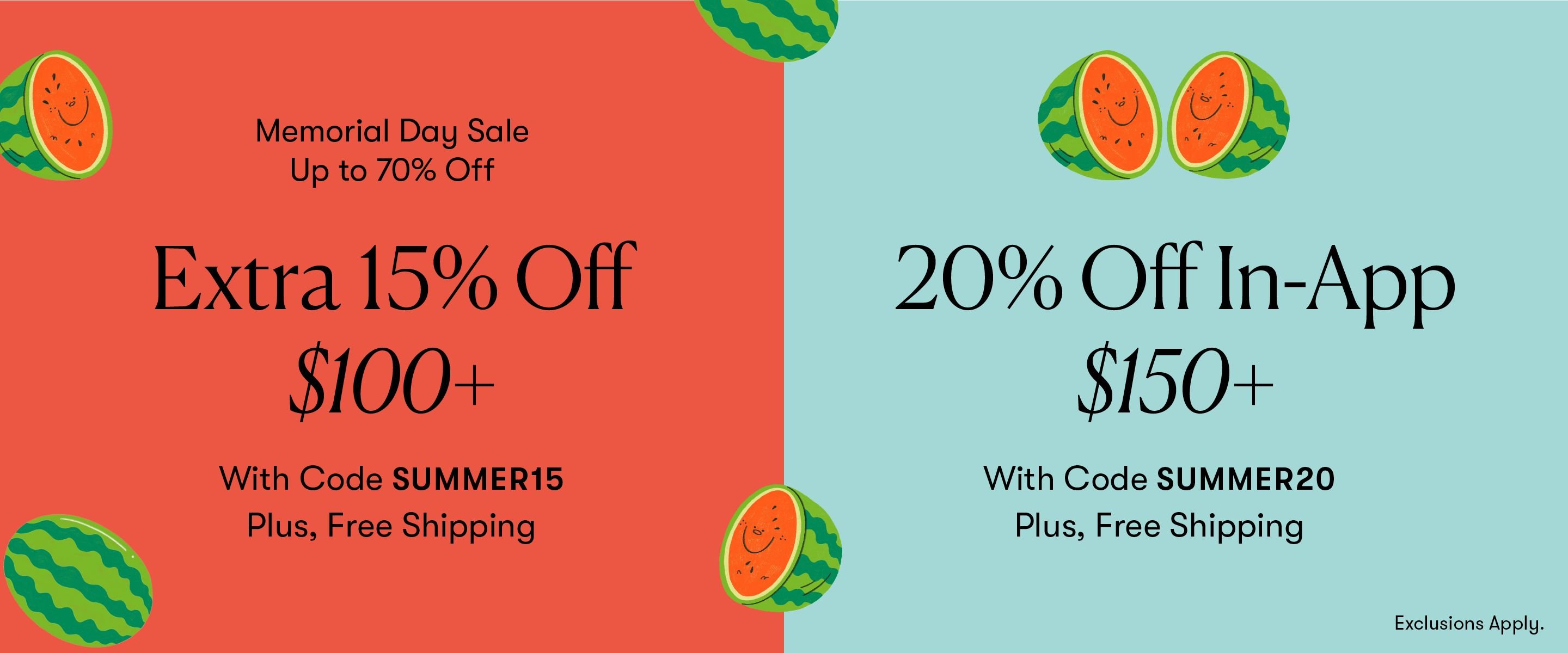 Memorial Day - Up to 70% Off