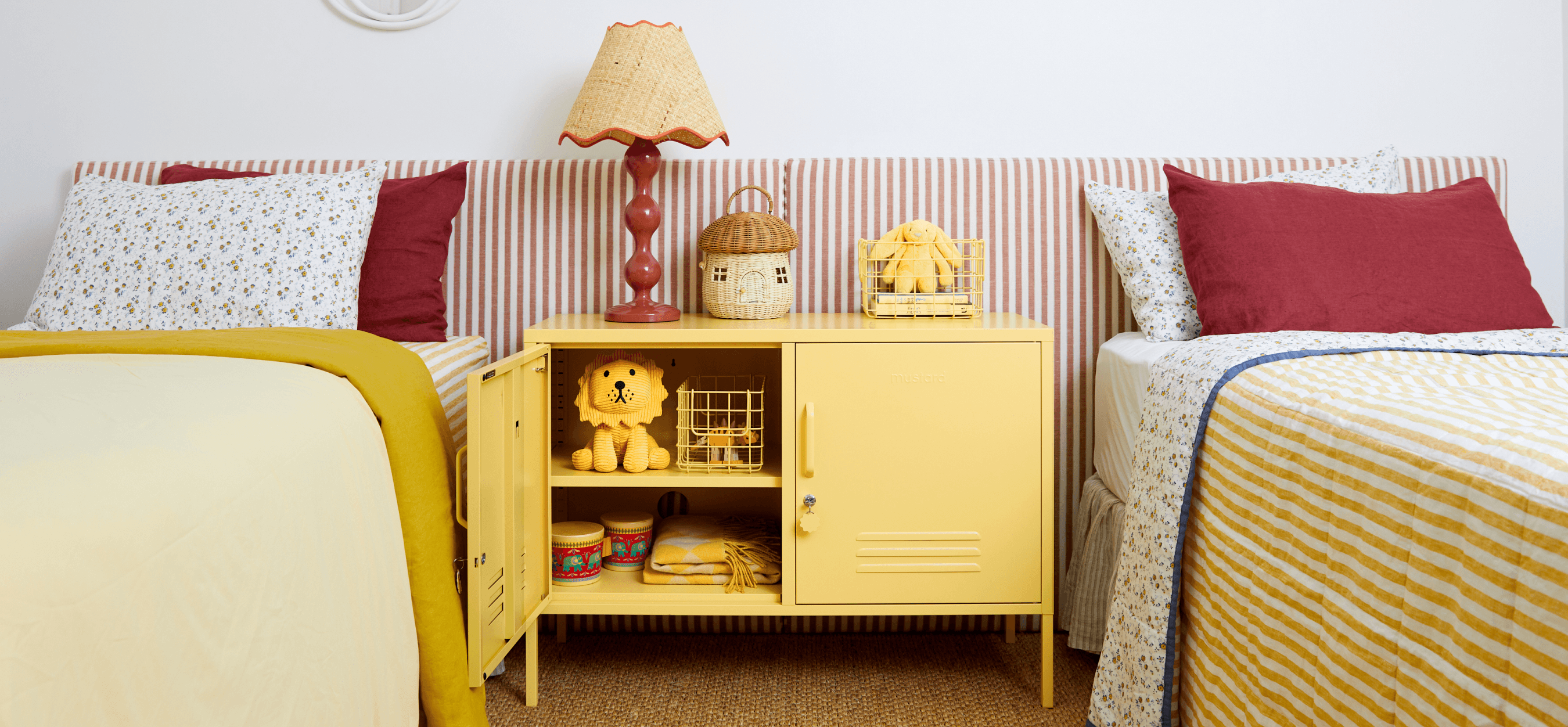 Yellow Mustard Made Lowdown Locker in Child's Bedroom