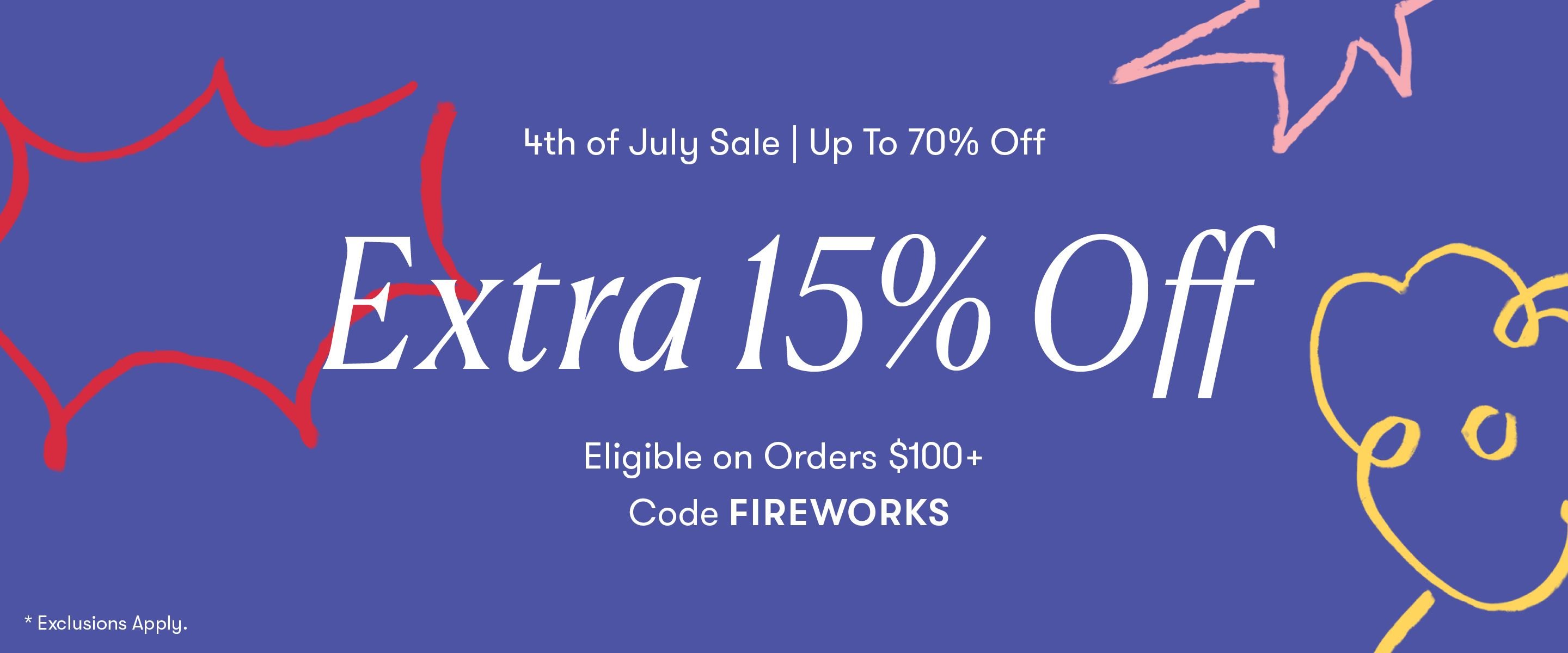 15% Off Orders $100+
