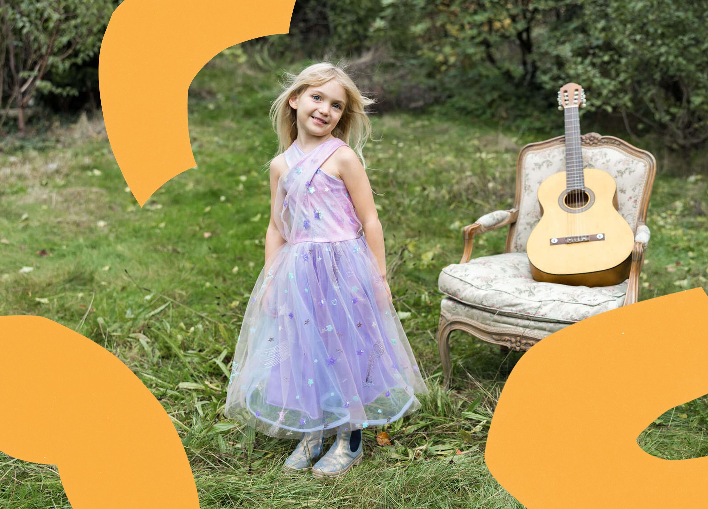A young girl in a Taylor Swift Costume