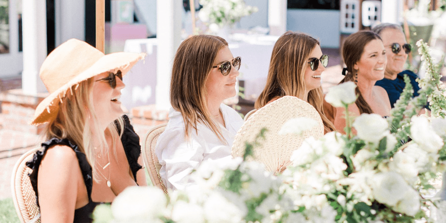 family at a baby shower