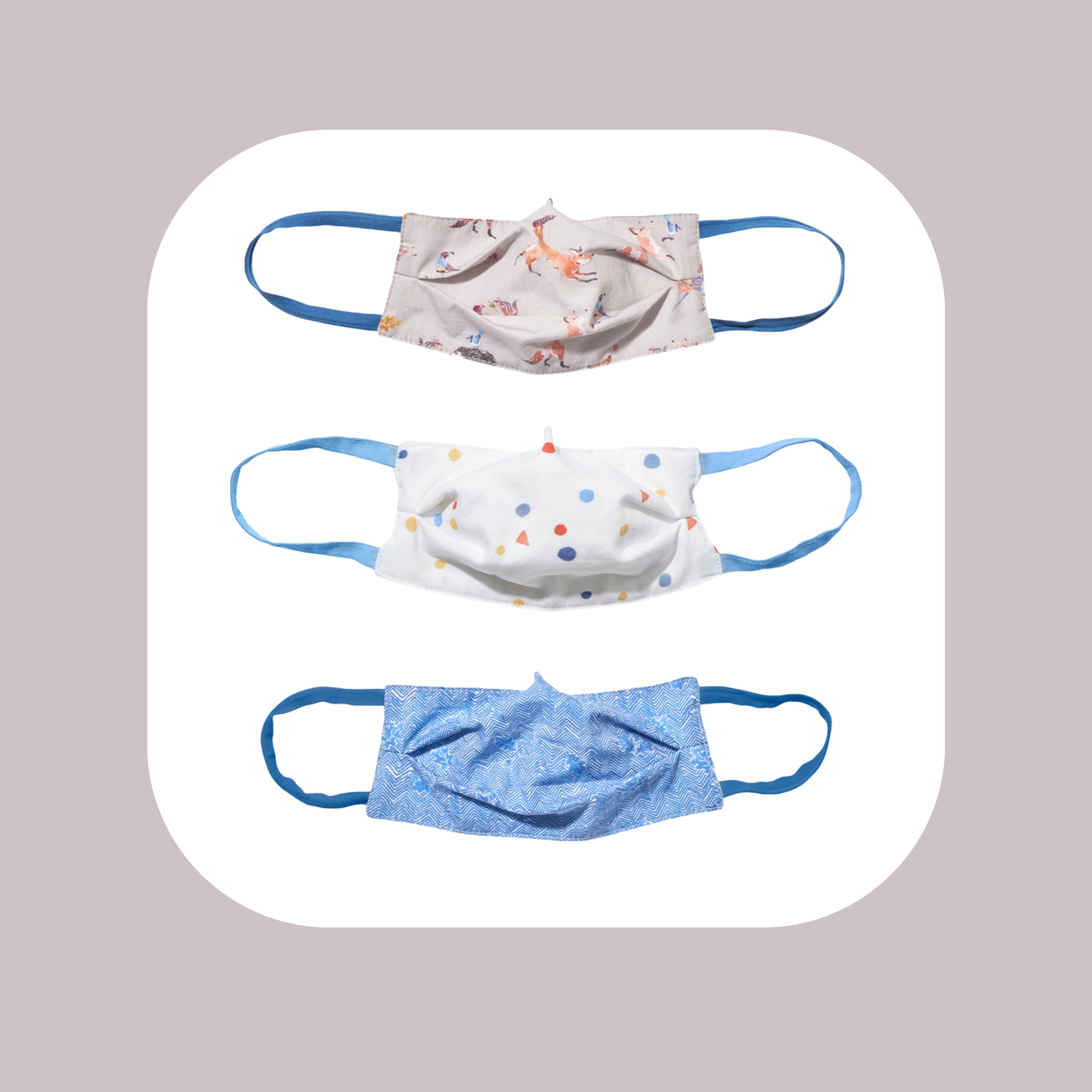 Oso & Me kids masks in woodland prints