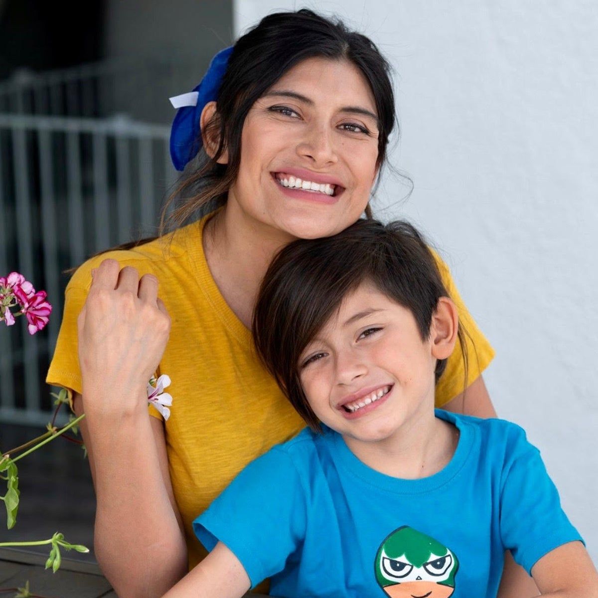 Bricia Lopez and her son Edourdo 