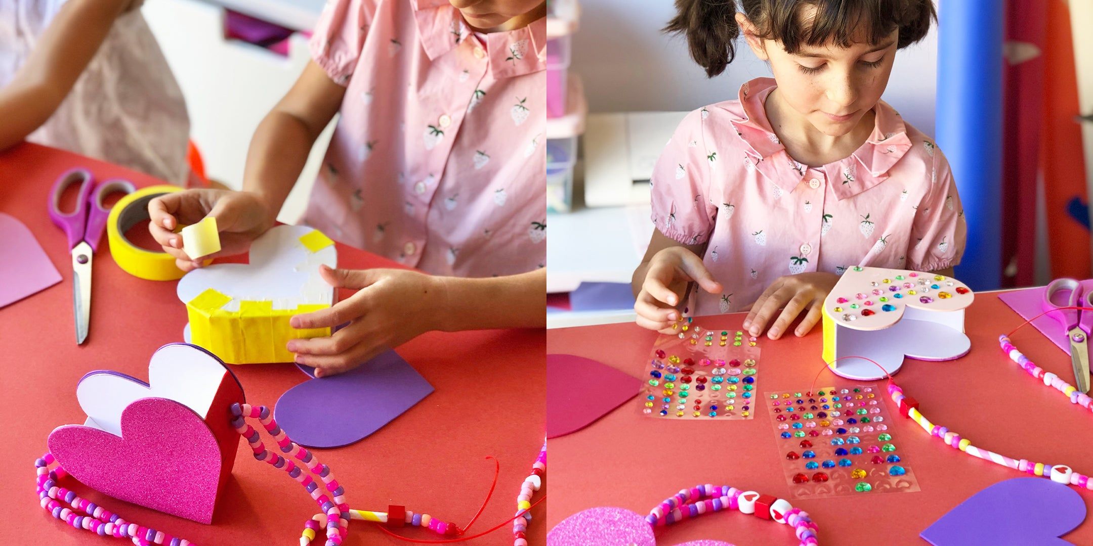 decorating boxes with stick on earrings