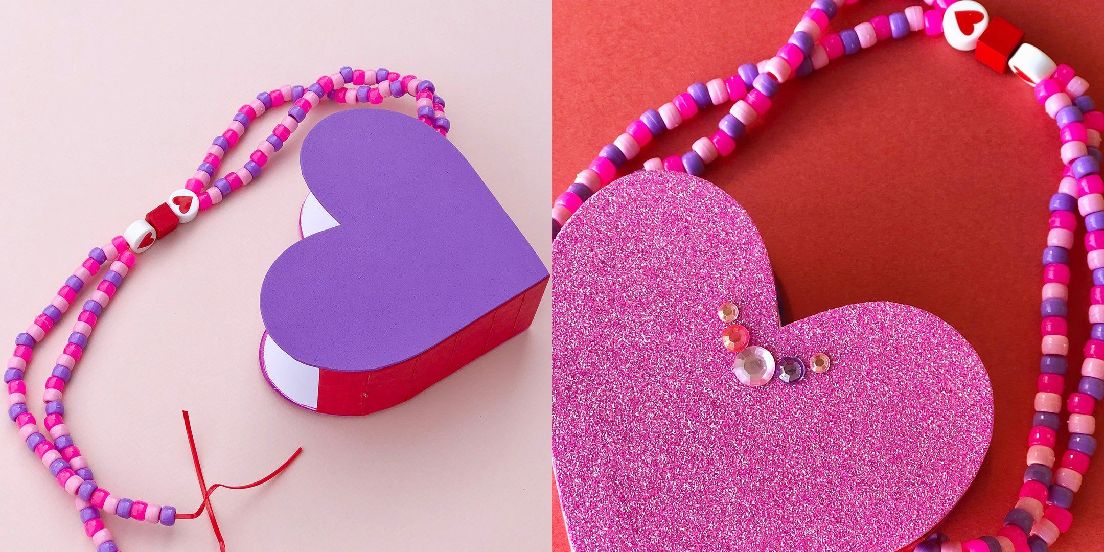 beading Valentine purse handles