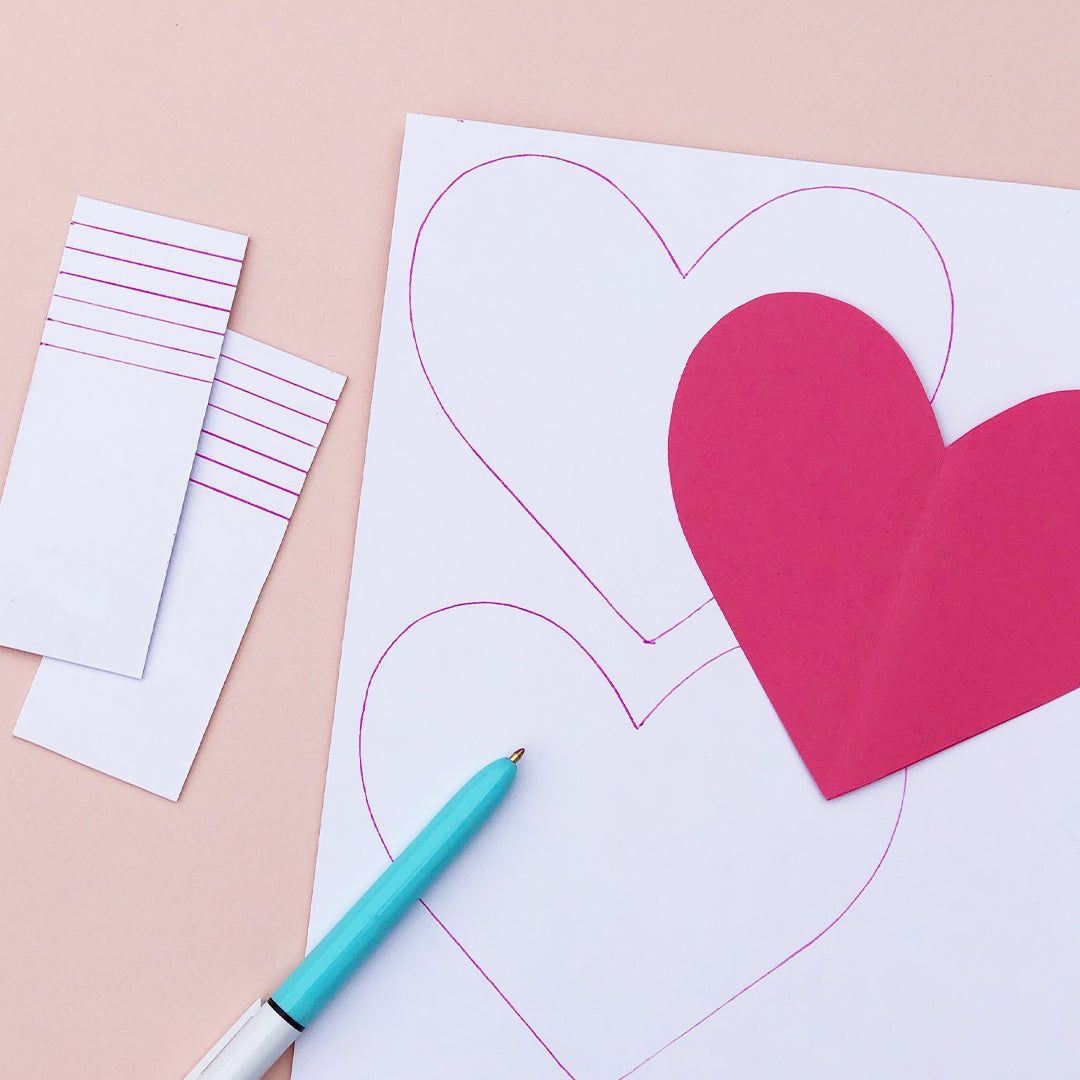 in process drawing a heart