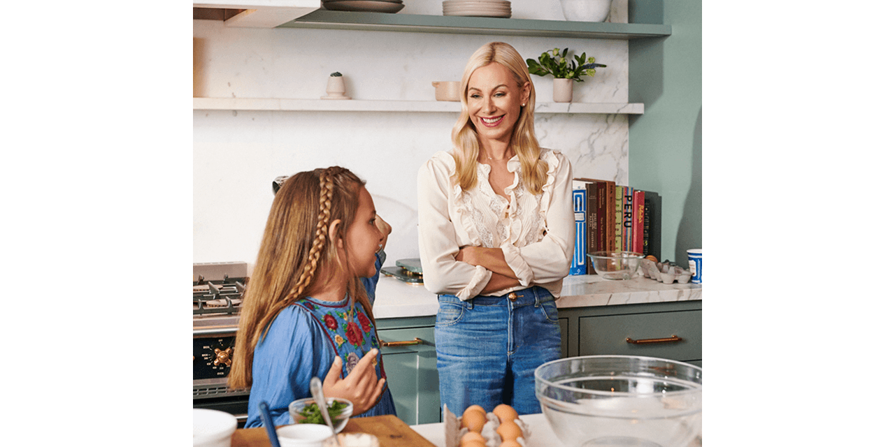 Alainn Bailey and her daughter in the kitchen