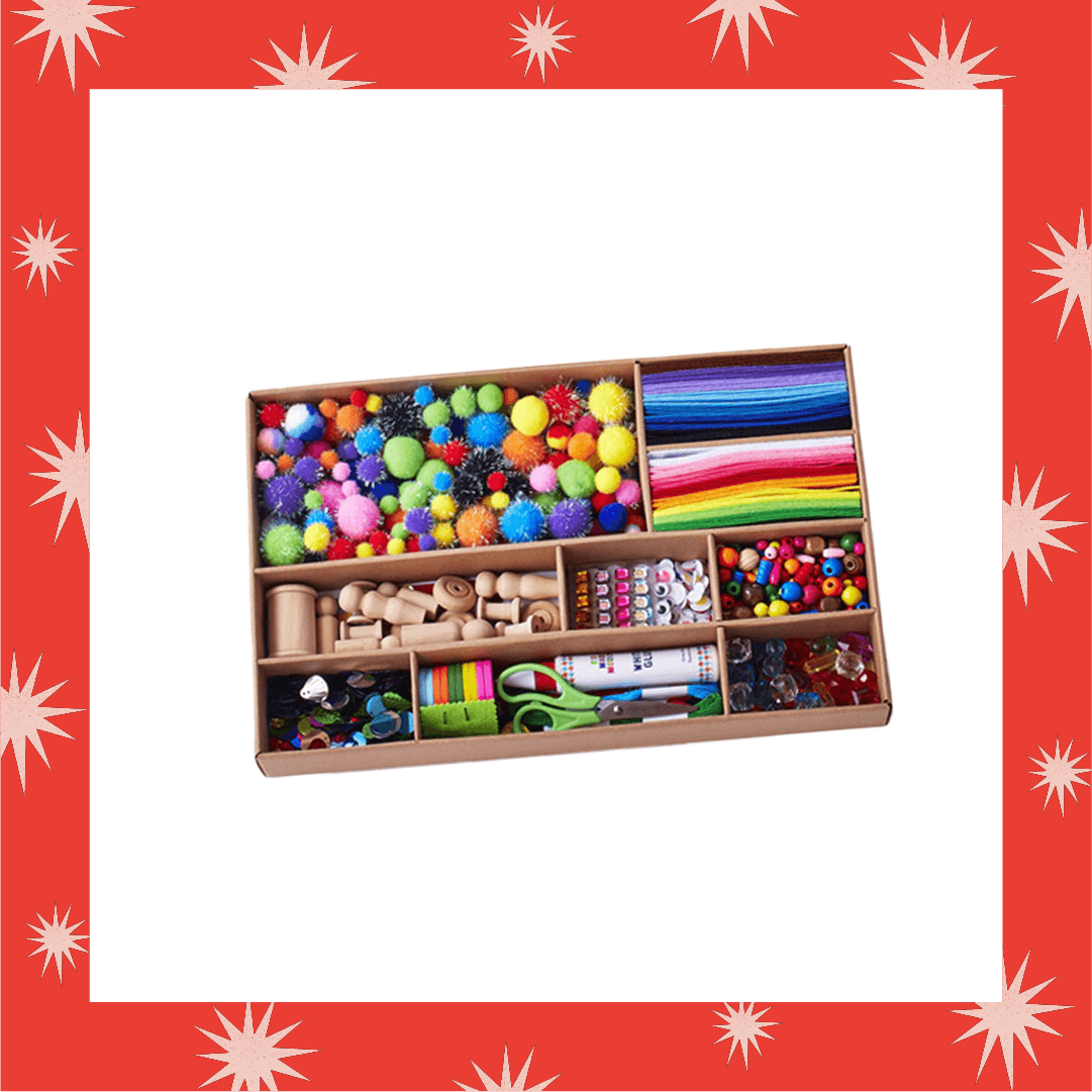 art gifts for kids include the ultimagt arts and crafts supply kit