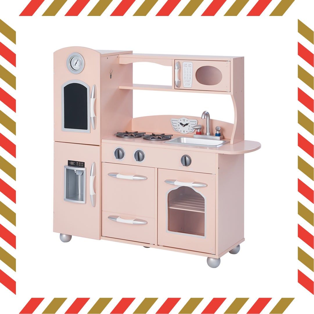 Little Chef Westchester Play Kitchen in pink perfect for little foodies