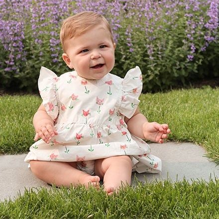 baby girl in dress