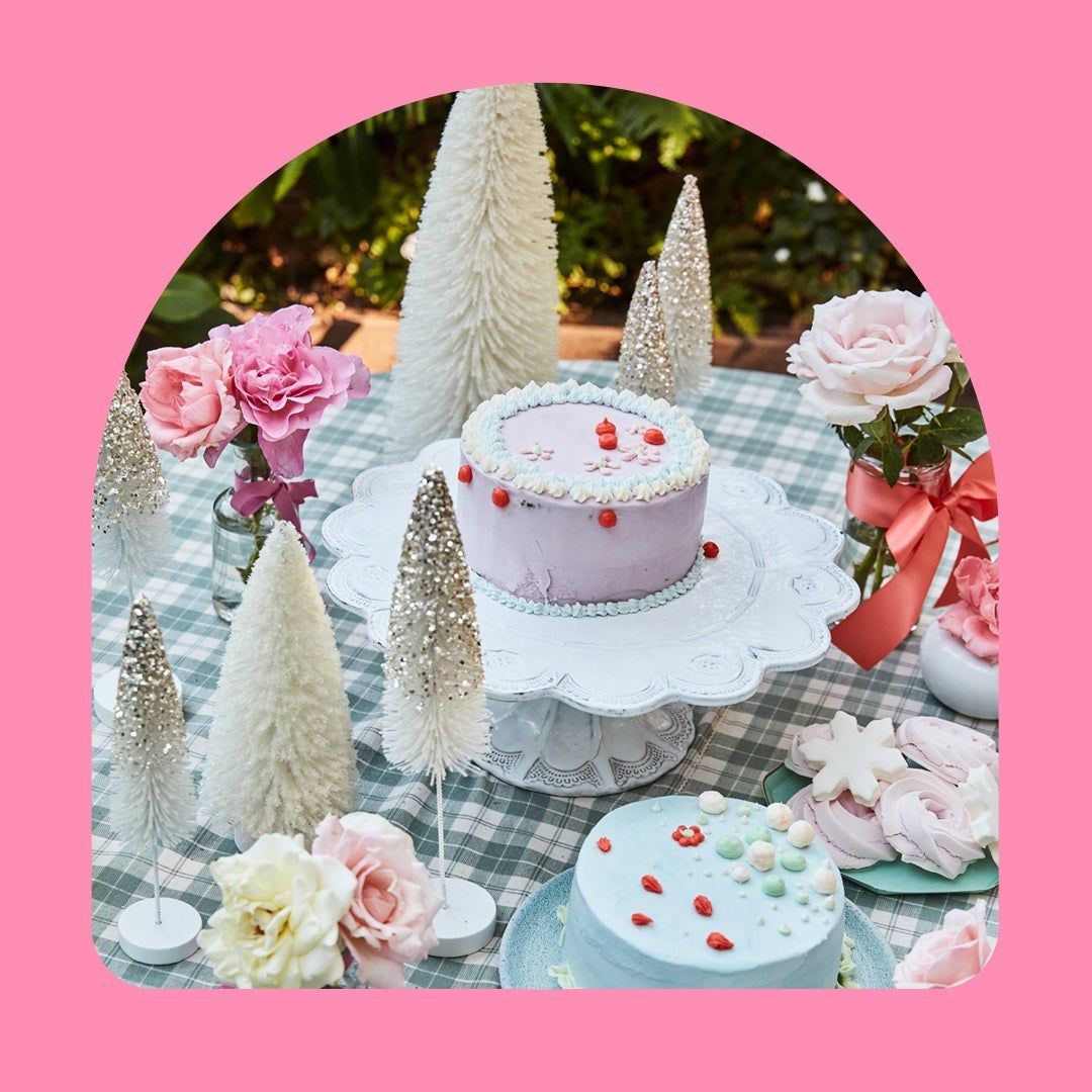 cakes on a Christmas table