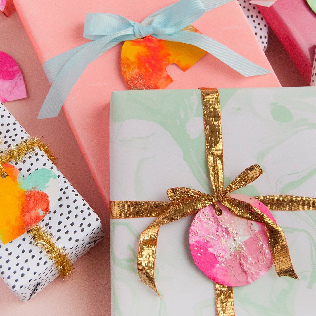 DIY holiday gift tag craft 