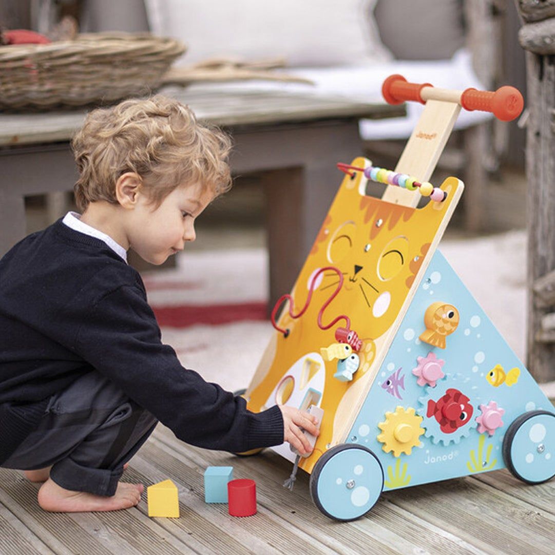 baby with toy walker