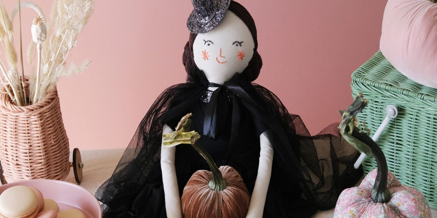 witch and pumpkin for a not scary Halloween party ideas 