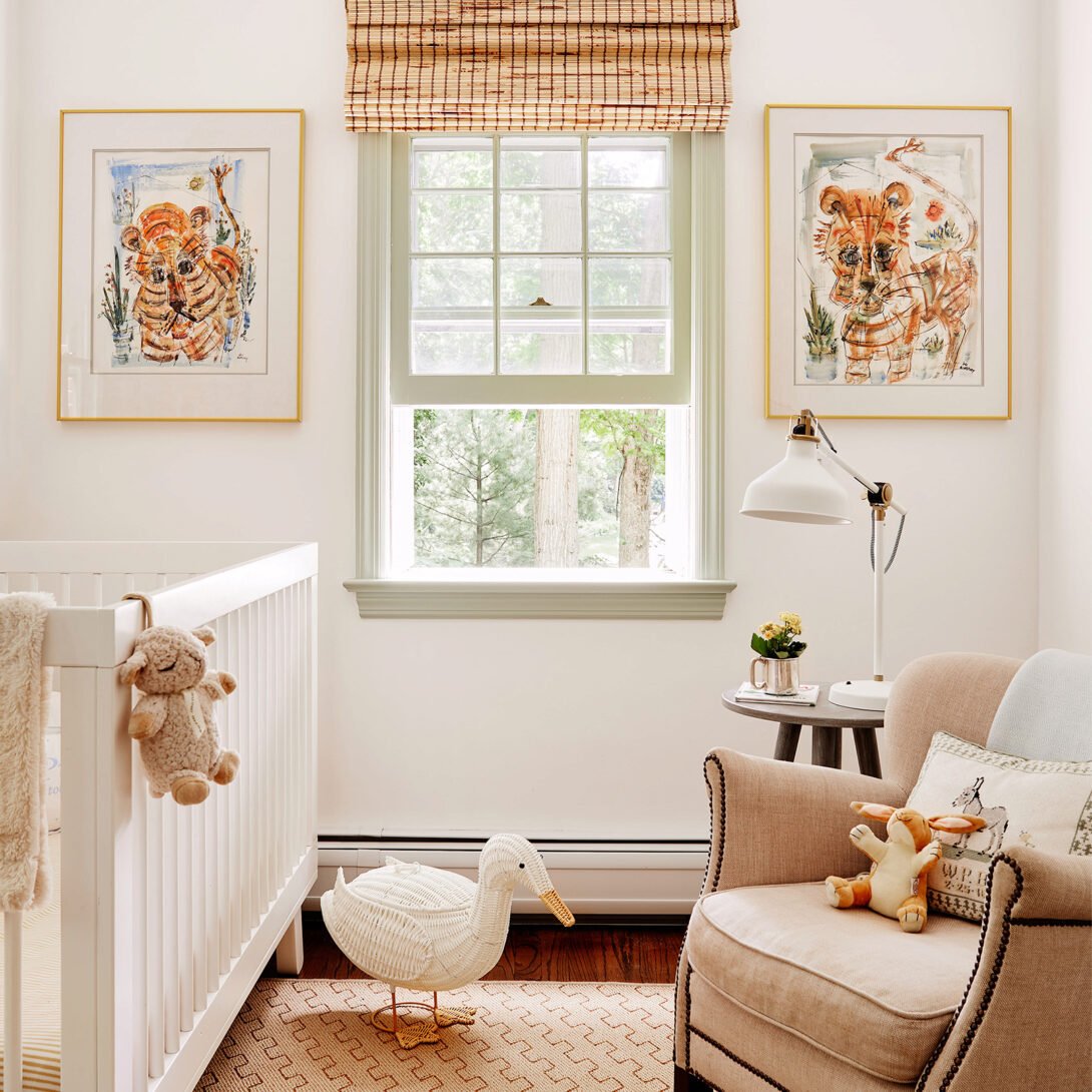 white gender neutral nursery paint color