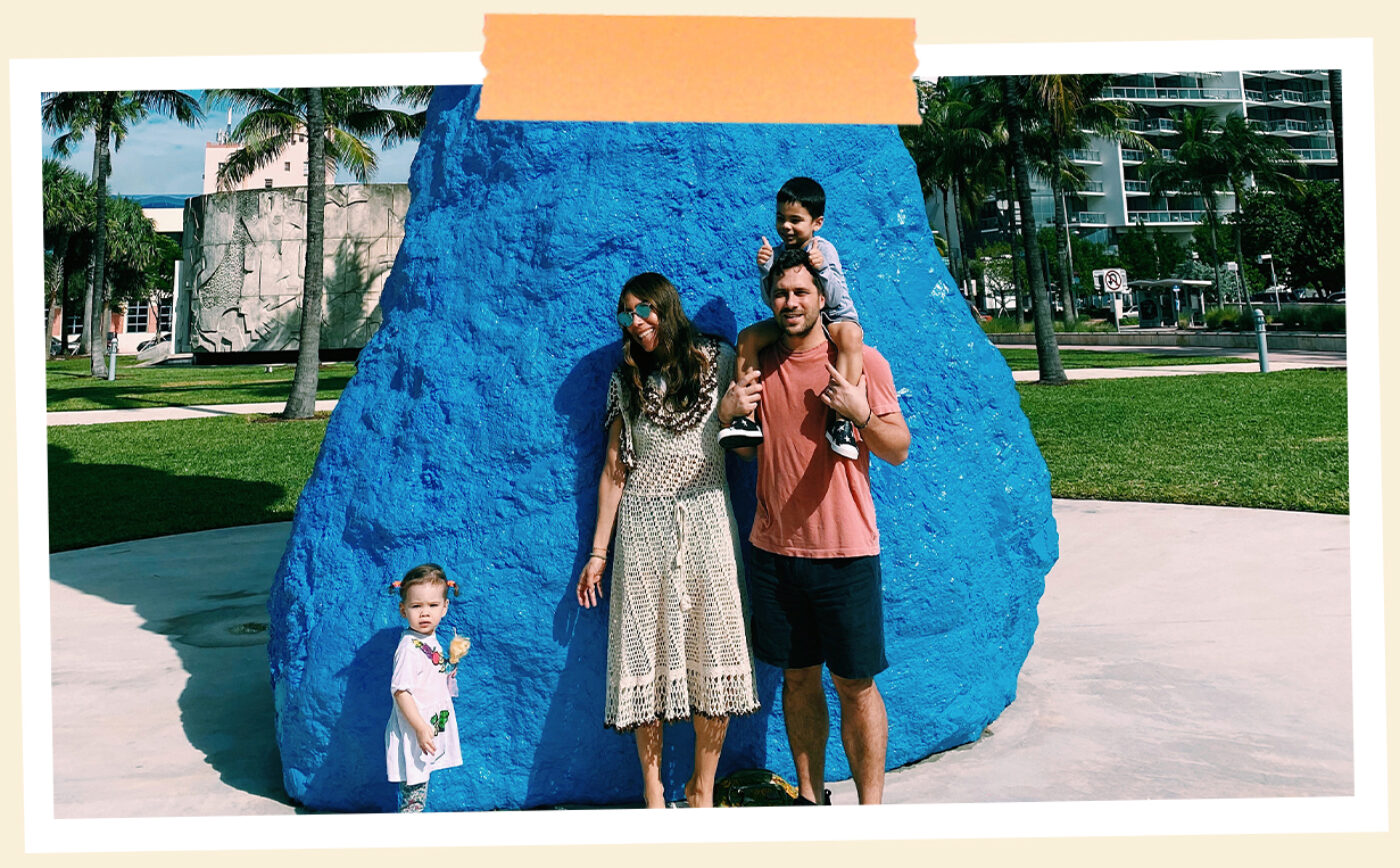 polaroid of family vacation in Miami