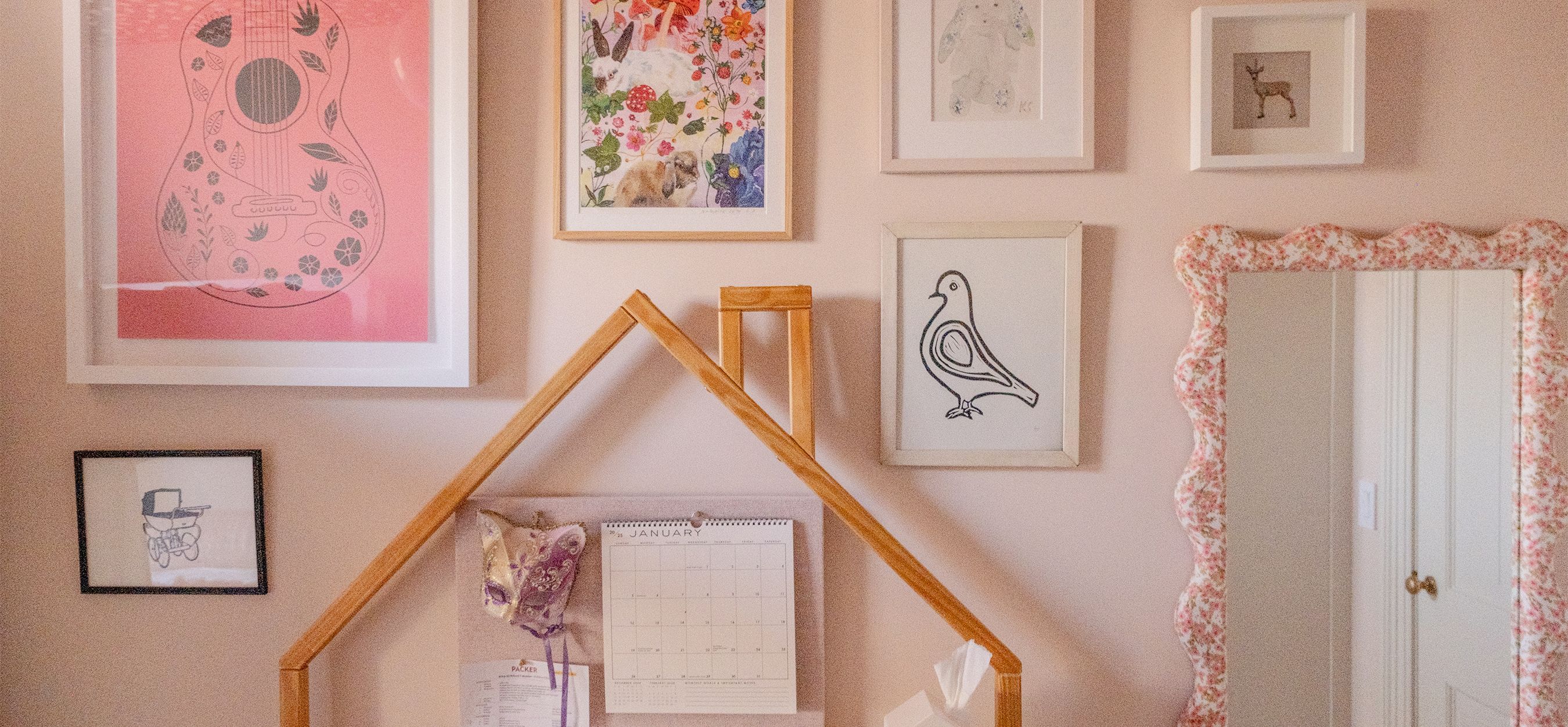 A young girl's pink room