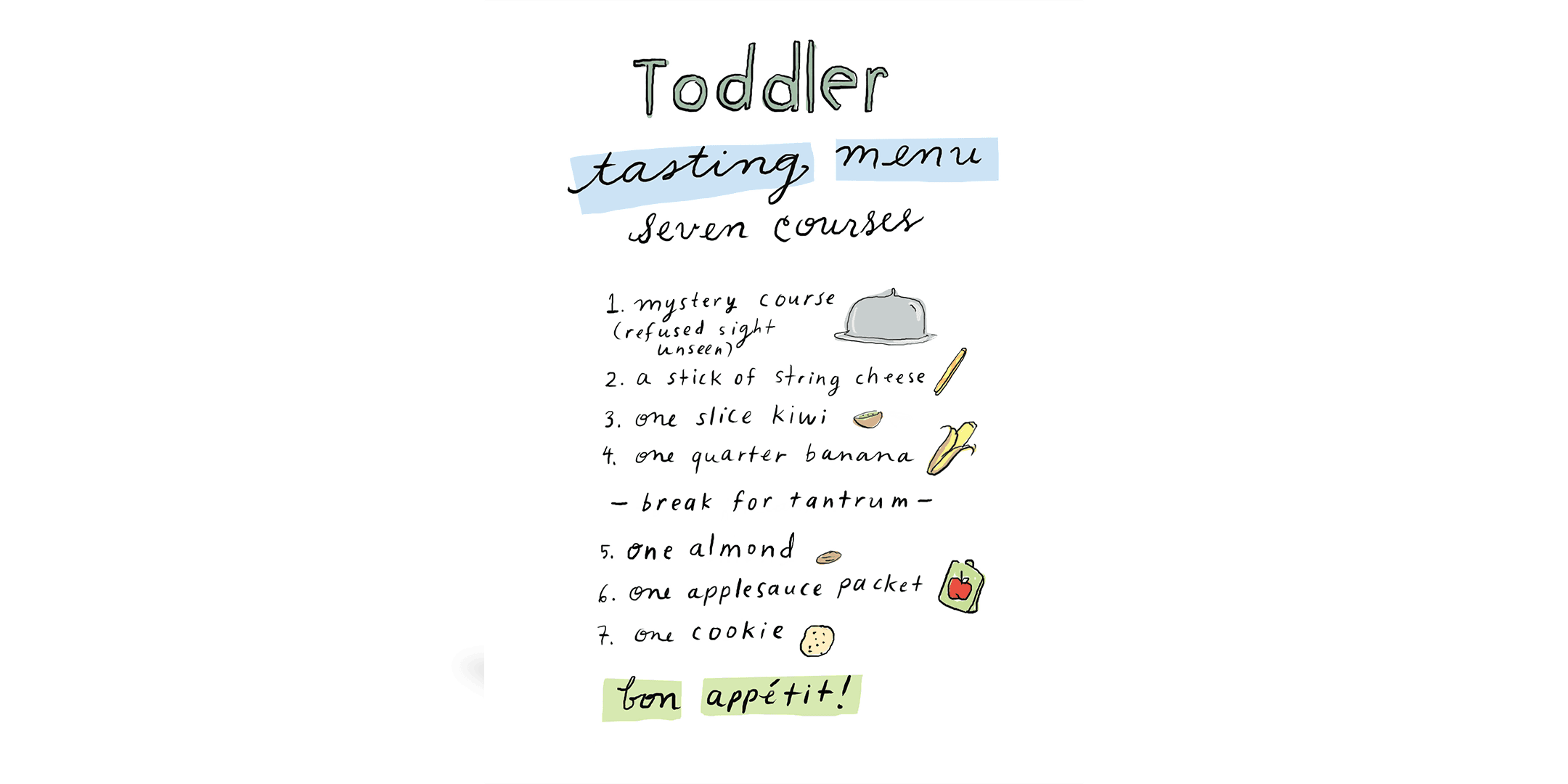 toddler tasting menu from Mom Milestones by Grace Farris