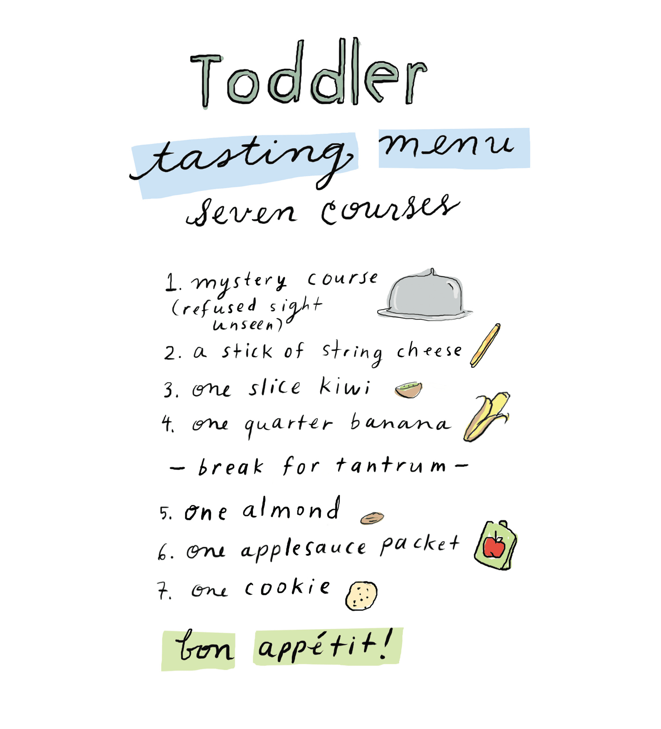 toddler tasting menu from Mom Milestones by Grace Farris
