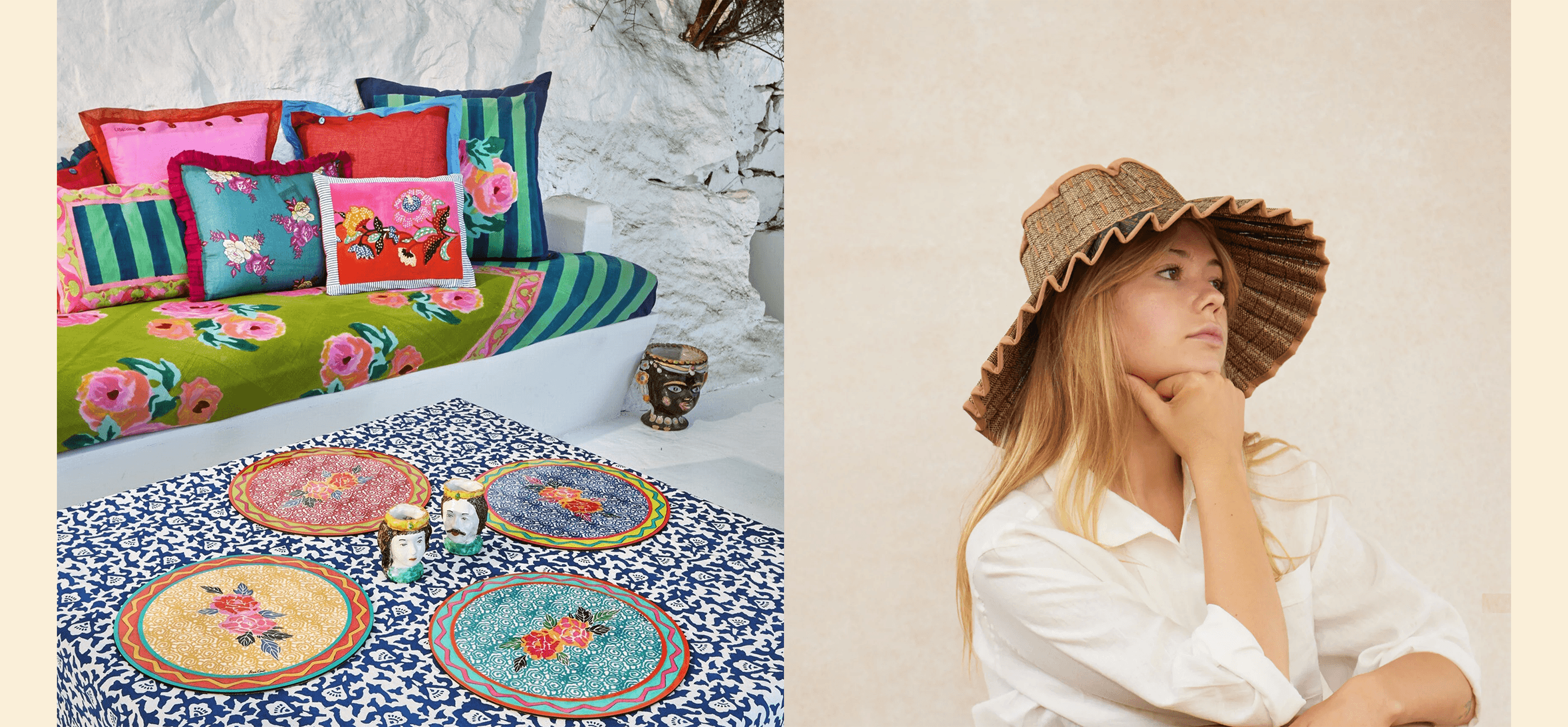 things that make mom's lives easier like mix and match placemats and hats that foldup