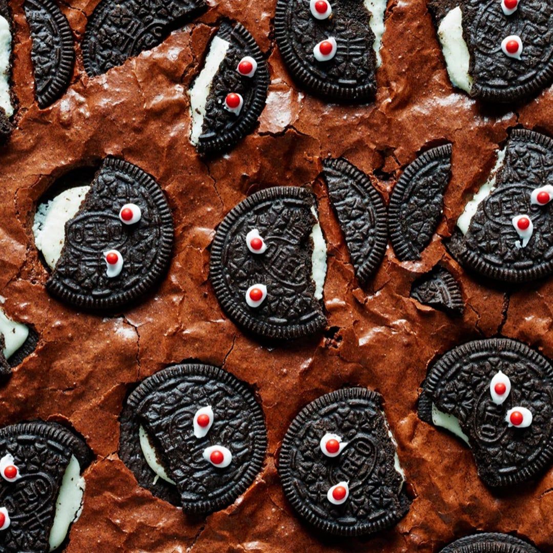 brownies with Oreo monster faces