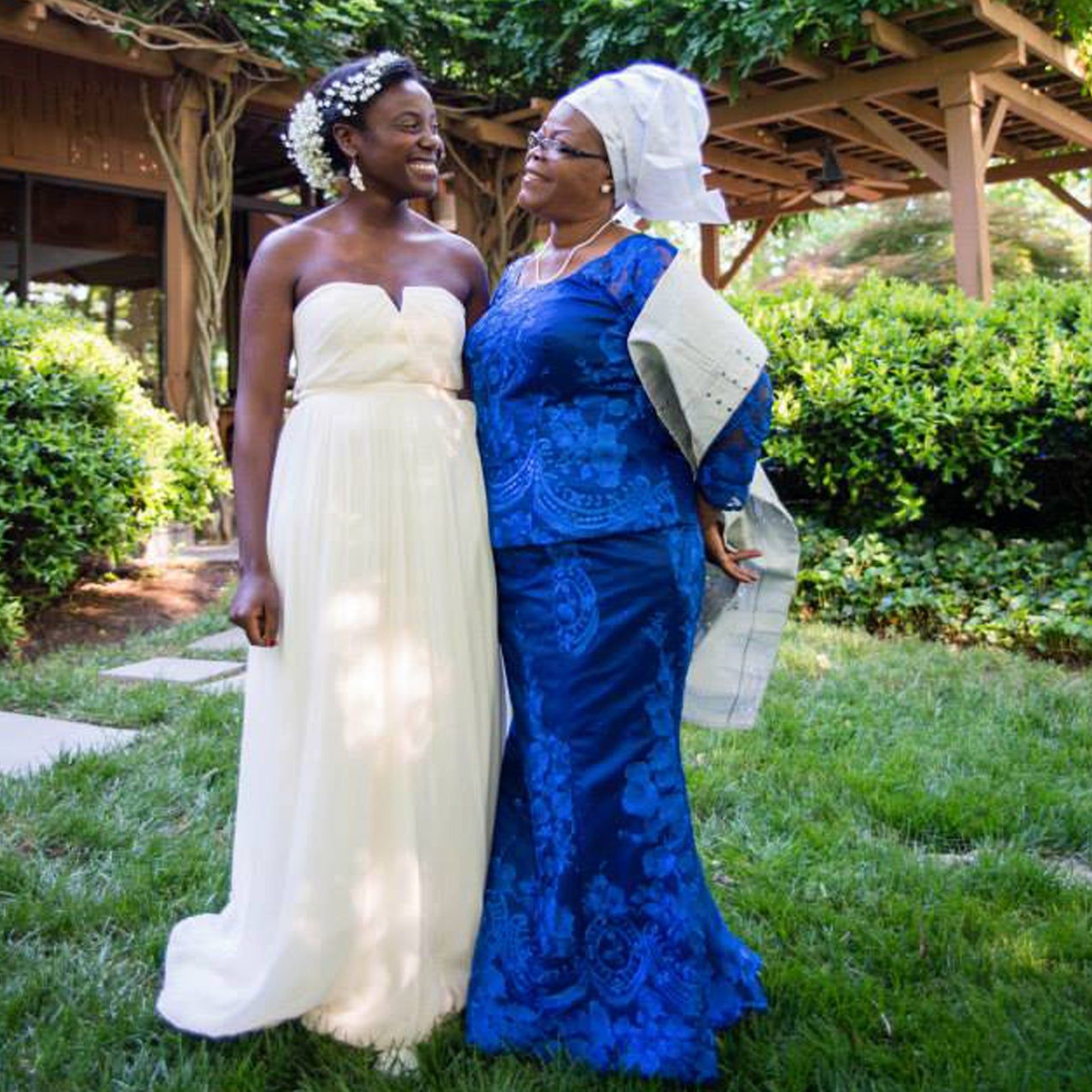 Naa-Sakle and Eugenia at her wedding