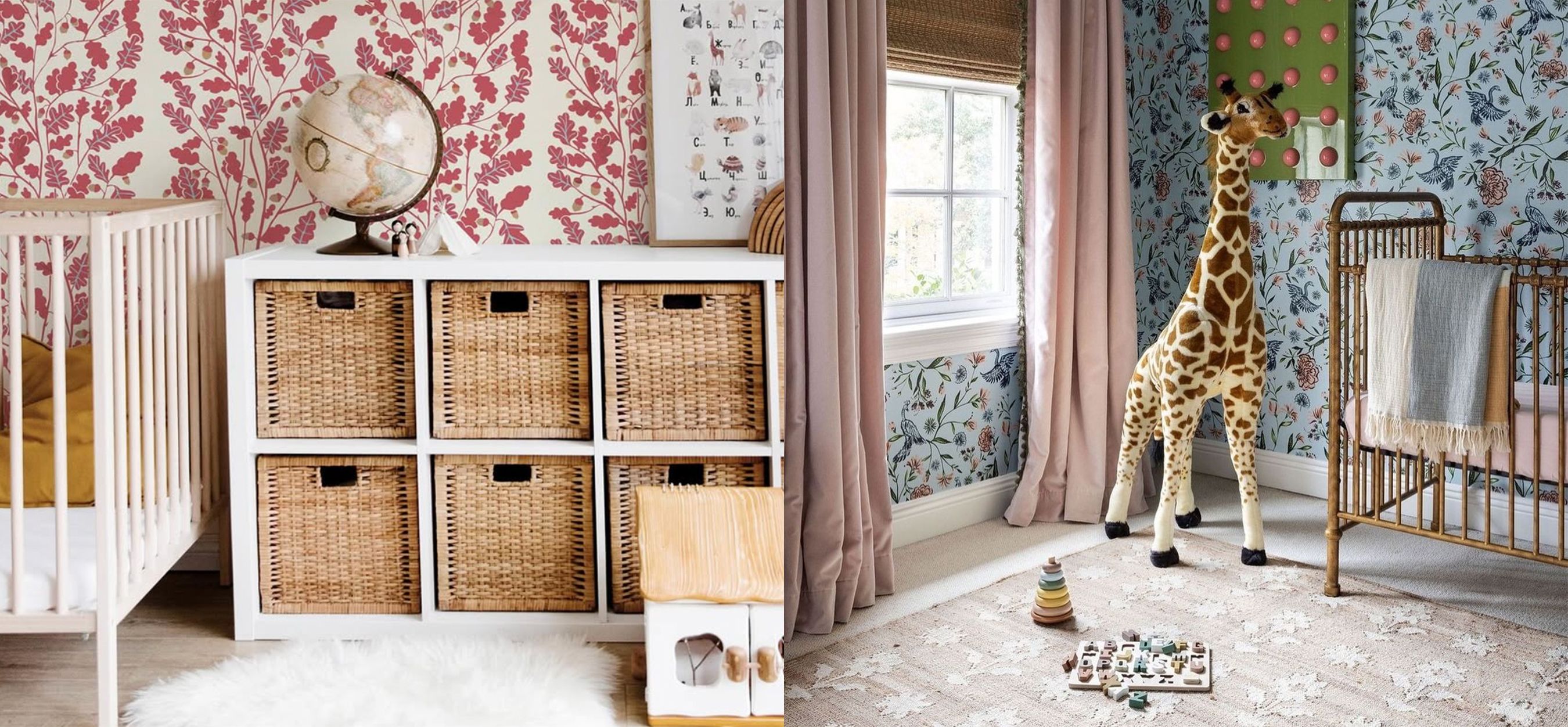 A stylish modern nursery with vintage-themes.