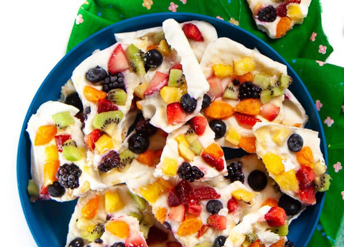 Rainbow Frozen Yogurt Bark
