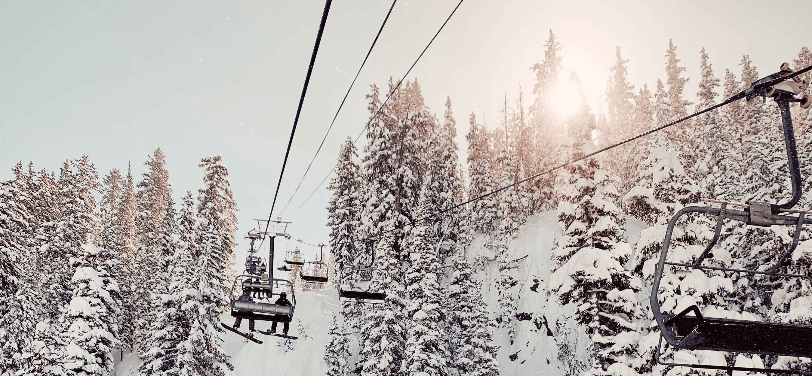 ski lift with kids