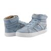 Child Starter Shoes, Dusty Blue With White Soles - Sneakers - 2 - thumbnail
