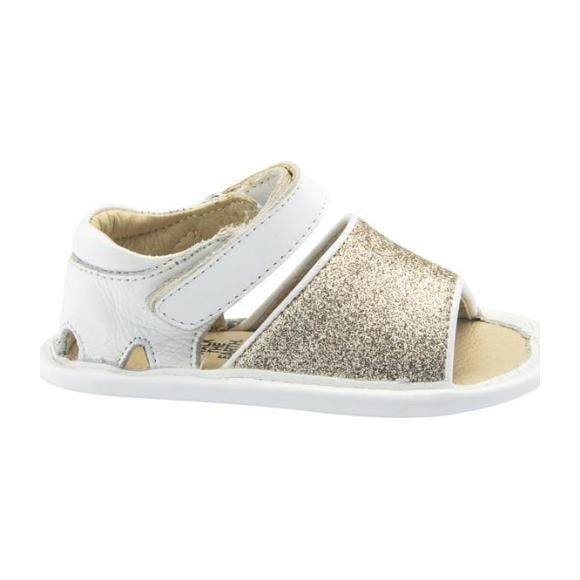 Baby Glam Bub Sandals, Snow White And Gold