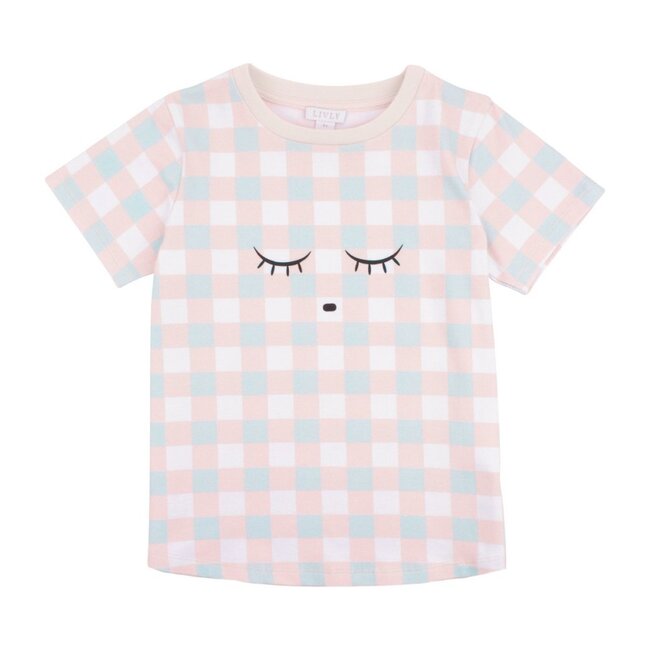 Tee Shirt, Pink Plaid - Tees - 1