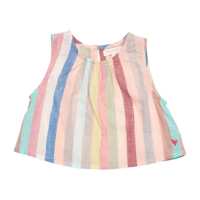 Theodore Top, Multi Vintage Stripe - Blouses - 1