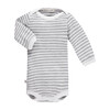 Heathered Stripe Bodysuit, Modern White - Onesies - 1 - thumbnail