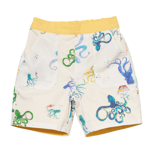 Reversible Short, Yellow & Octopus - Shorts - 2