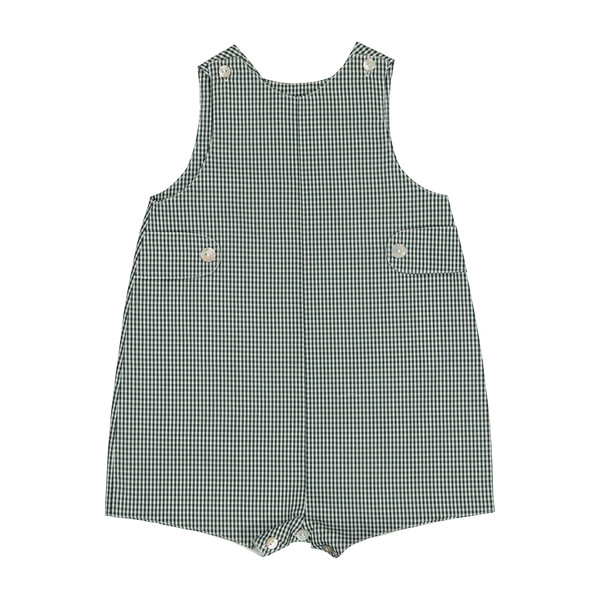 Gingham Romper, Black and White