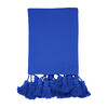 Blue Tassel Throw, Peacock - Throws - 1 - thumbnail