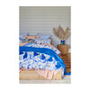 Blue Tassel Throw, Peacock - Throws - 2