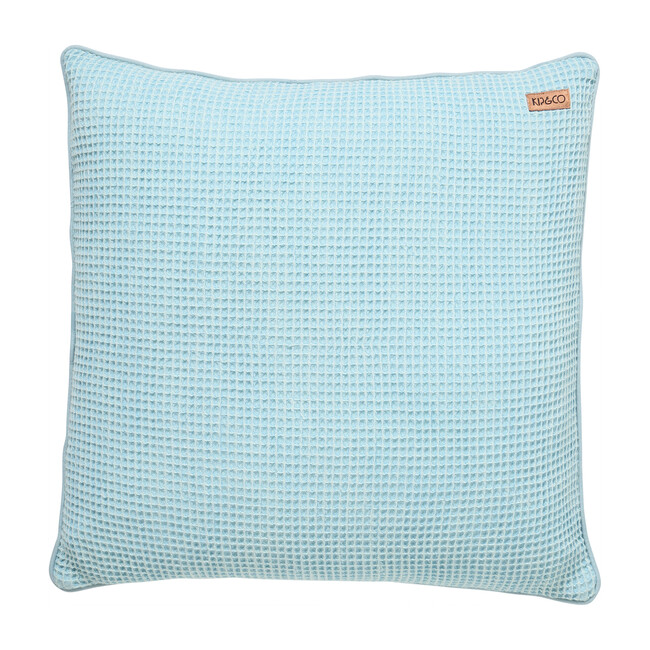 Waffle Cushion, Pastel Blue - Decorative Pillows - 1