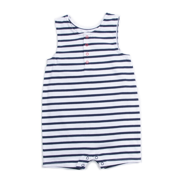 *Exclusive* Jeffrey Romper, Navy Stripe