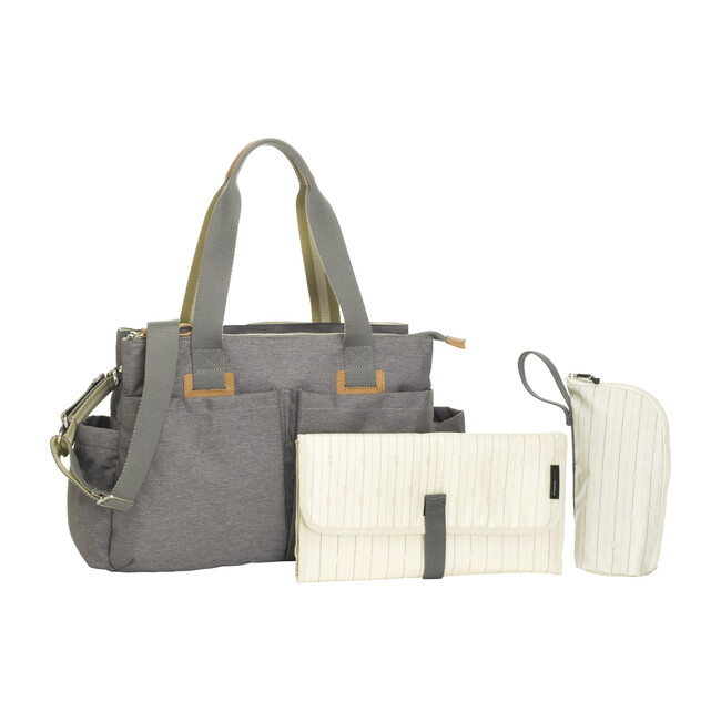 Shoulder Bag, Grey - Diaper Bags - 3