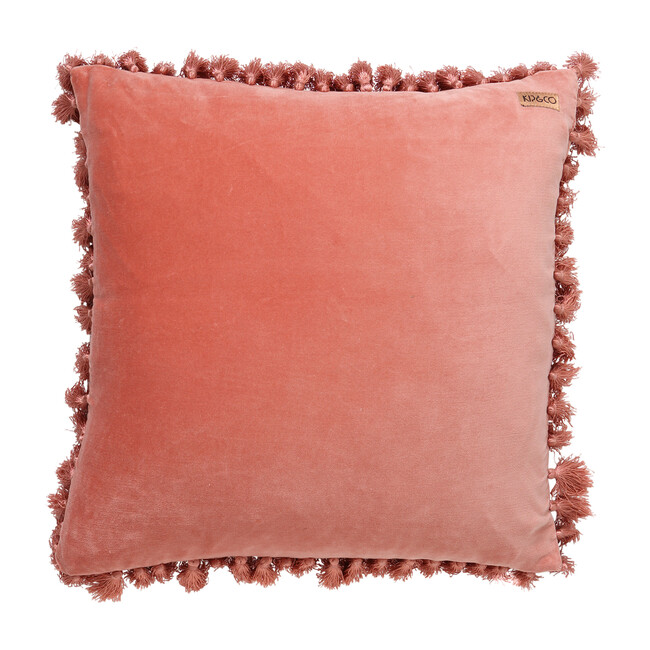 Velvet Tassel Cushion Cover, Smokey Pink - Decorative Pillows - 1